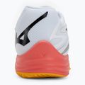 Mizuno Thunder Blade Z white/fiery coral 2/citrus volleyball shoe 6