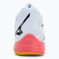 Mizuno Thunder Blade Z Mid white/fiery coral 2/citrus volleyball shoe 6