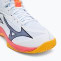Mizuno Thunder Blade Z Mid white/fiery coral 2/citrus volleyball shoe 7