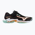 Mizuno Wave Lightning Z8 volleyball shoes black/tangelo/ice green