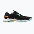 Mizuno Wave Lightning Z8 volleyball shoes black/tangelo/ice green 2