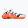 Mizuno Wave Lightning Neo 3 white/fiery coral 2/citrus volleyball shoes 2