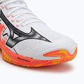 Mizuno Wave Lightning Neo 3 white/fiery coral 2/citrus volleyball shoes 7