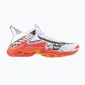 Mizuno Wave Lightning Neo 3 white/fiery coral 2/citrus volleyball shoes 8