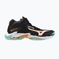 Mizuno Wave Lightning Z8 Mid volleyball shoes black/tangelo/ice green
