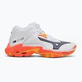 Mizuno Wave Lightning Z8 Mid white/fiery coral 2/citrus volleyball shoes 2