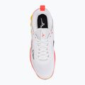 Mizuno Wave Luminous 3 white/fiery coral 2/citrus volleyball shoes 5