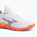 Mizuno Wave Luminous 3 white/fiery coral 2/citrus volleyball shoes 7