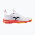 Mizuno Wave Luminous 3 white/fiery coral 2/citrus volleyball shoes 2