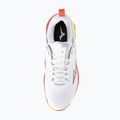 Mizuno Wave Luminous 3 white/fiery coral 2/citrus volleyball shoes 5