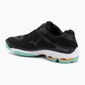 Mizuno Wave Voltage 2 volleyball shoes black/tangelo/ice green 3