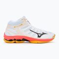 Volleyball shoes Mizuno Wave Voltage 2 Mid white/fiery coral 2/citrus 2
