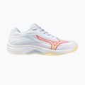 Women's volleyball shoes Mizuno Thunder Blade Z white/calypso coral/pale banana