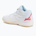 Women's volleyball shoes Mizuno Thunder Blade Z Mid white/calypso coral/pale banana 3