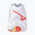 Women's volleyball shoes Mizuno Wave Lightning Z8 Mid white/calypso coral/pale banana 3