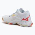 Women's volleyball shoes Mizuno Wave Lightning Z8 Mid white/calypso coral/pale banana 3