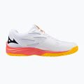 Children's volleyball shoes Mizuno Lightning Star Z7 white/fiery coral 2/citrus 2