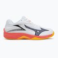 Children's volleyball shoes Mizuno Lightning Star Z7 white/fiery coral 2/citrus 2