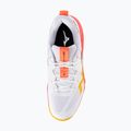 Mizuno Wave Momentum Pro volleyball shoes white/fiery coral 2/citrus 5