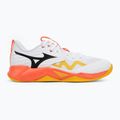 Mizuno Wave Momentum Pro volleyball shoes white/fiery coral 2/citrus 2