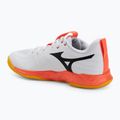 Mizuno Wave Momentum Pro volleyball shoes white/fiery coral 2/citrus 3