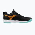 Mizuno Wave Momentum Pro volleyball shoes black/tangelo/ice green 2
