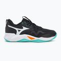 Mizuno Wave Momentum Pro volleyball shoes black/tangelo/ice green 2