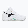 Volleyball shoes Mizuno Wave Momentum Pro Mid white/black/frozen emerald 2