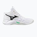 Volleyball shoes Mizuno Wave Momentum Pro Mid white/black/frozen emerald 8