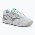 Children's volleyball shoes Mizuno Cyclone Speed 5 white/black/frozen emerald