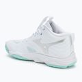 Women's volleyball shoes Mizuno Wave Momentum Elite Mid white/blue tint 3