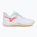 Women's volleyball shoes Mizuno Wave Momentum Pro white/calypso coral/pale banana 2