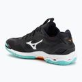 Mizuno Wave Stealth 6 handball shoes black/tangelo/ice green 3