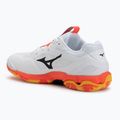 Mizuno Wave Stealth 6 handball shoe white/fiery coral 2/citrus 3