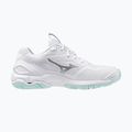 Women's handball shoes Mizuno Wave Stealth 6 white/blue tint 9