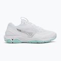 Women's handball shoes Mizuno Wave Stealth 6 white/blue tint 2