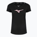 Women's running shirt Mizuno Core Runbird Tee black/mauve