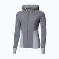 Women's Mizuno Active Warm Hybrid Full Zip Hooded quicksilver running jacket 5