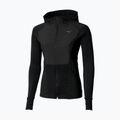 Women's running jacket Mizuno Active Warm Hybrid Full Zip Hooded black