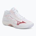 Women's volleyball shoes Mizuno Lightning Select Mid white/rose elegance/lava falls