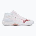 Women's volleyball shoes Mizuno Lightning Select Mid white/rose elegance/lava falls 2