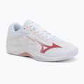 Women's volleyball shoes Mizuno Lightning Select white/rose elegance/lava falls