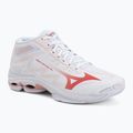 Women's volleyball shoes Mizuno Wave Lightning Pro Mid white/rose elegance/lava falls