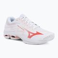 Women's volleyball shoes Mizuno Wave Lightning Pro white/rose elegance/lava falls