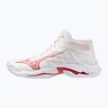 Women's volleyball shoes Mizuno Wave Lightning Elite Mid white/rose elegance/lava falls