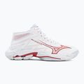 Women's volleyball shoes Mizuno Wave Lightning Elite Mid white/rose elegance/lava falls 2