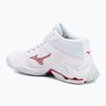 Women's volleyball shoes Mizuno Wave Lightning Elite Mid white/rose elegance/lava falls 3