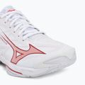 Women's volleyball shoes Mizuno Wave Lightning Elite white/rose elegance/lava falls 7