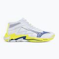 Volleyball shoes Mizuno Wave Lightning Elite Mid white/lighting yellow/dazzling blue 2