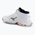 Volleyball shoes Mizuno Wave Lightning Elite Mid white/black/fiery red 3